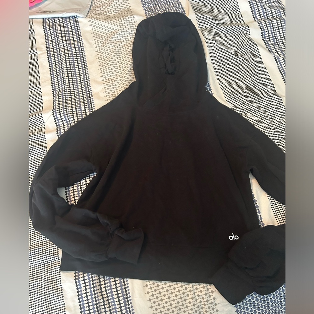 Alo yoga cropped hooded sweatshirt